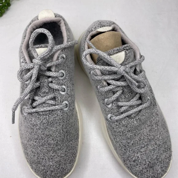 Allbirds wool runners Light dapple grey cream sole womens Tennis Shoe Sz 7. - Picture 3 of 11